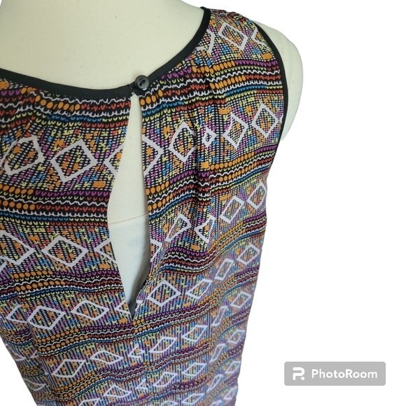 Black Rainn Rainbow Print Tank Top - L - Picture 6 of 10